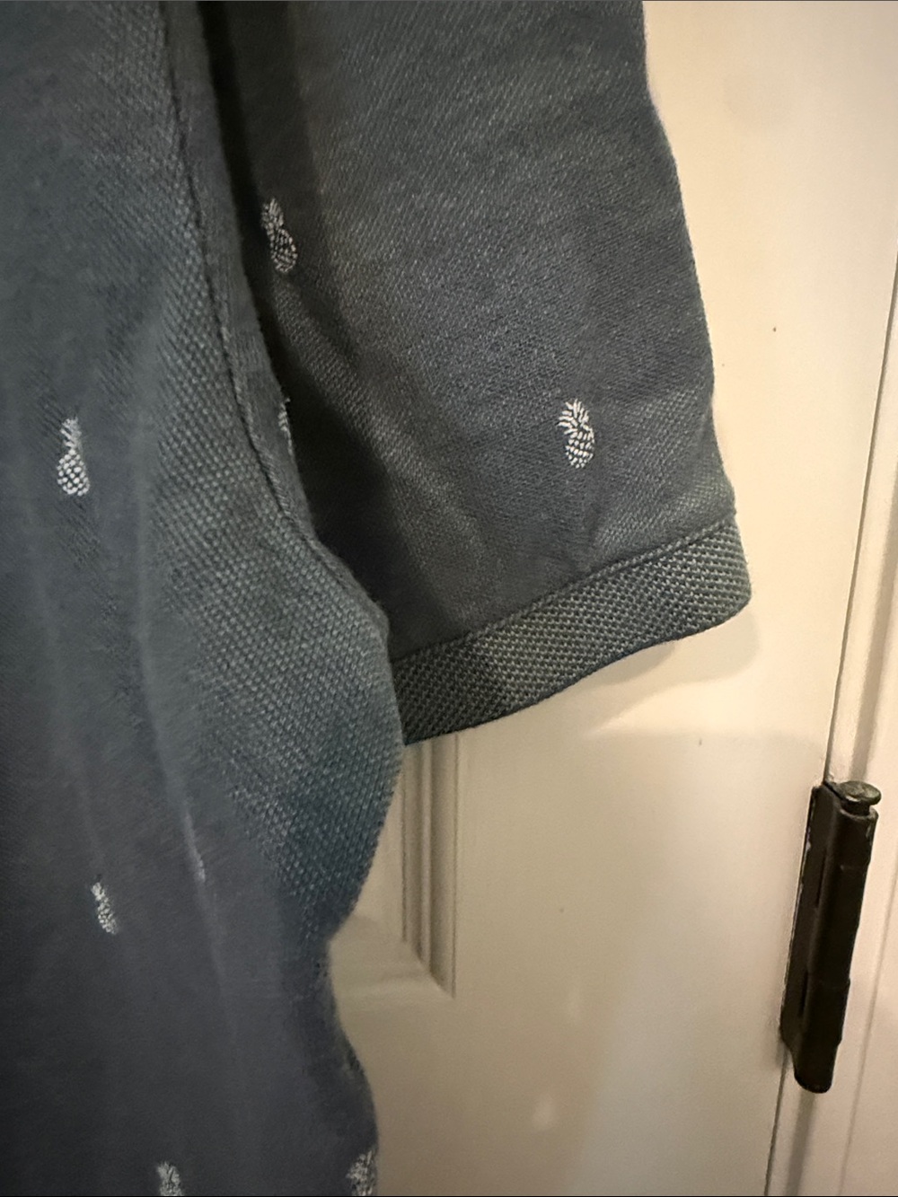 Banana Republic Men’s Teal Green Polo with Pineapple Micro Print - Picture 6 of 6
